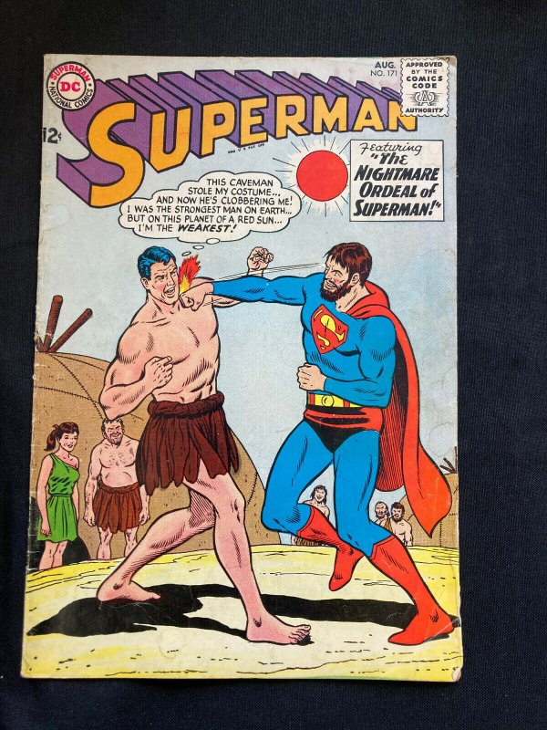 Superman Vol 1 #171 (1964), raw comic book in 5.0 condition — front cover