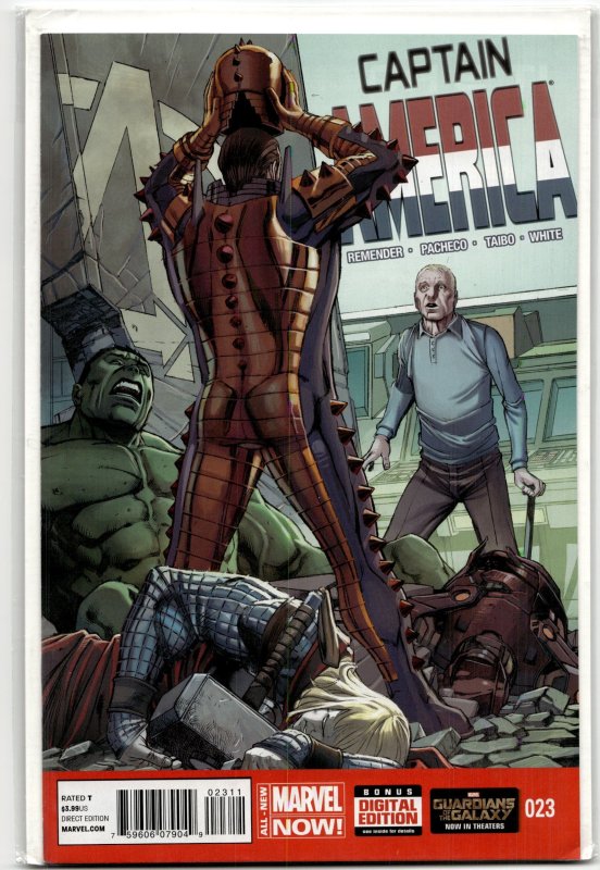 Captain America #23 (Marvel Comics, 2014), raw, ungraded comic book — front cover