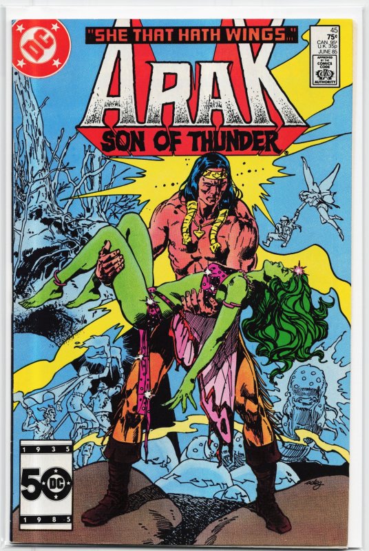 Arak, Son of Thunder #45 (1985), raw, ungraded comic book — front cover