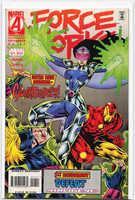 Force Works #17 (1995), raw, ungraded comic book — front cover