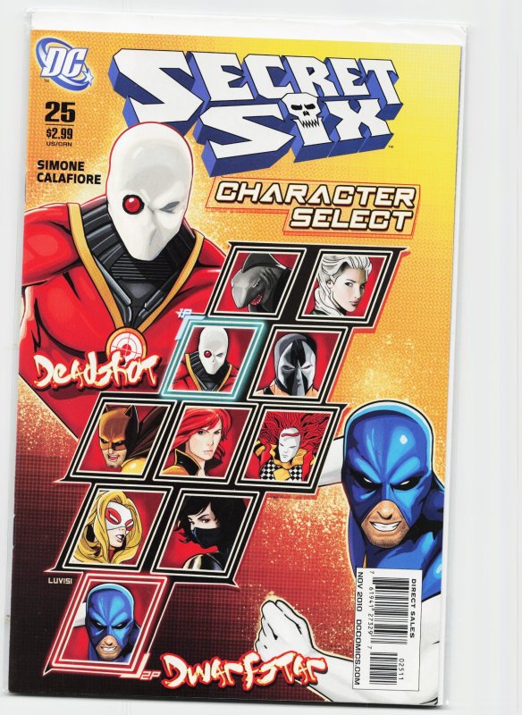 Secret Six #25 (2010), raw, ungraded comic book — front cover