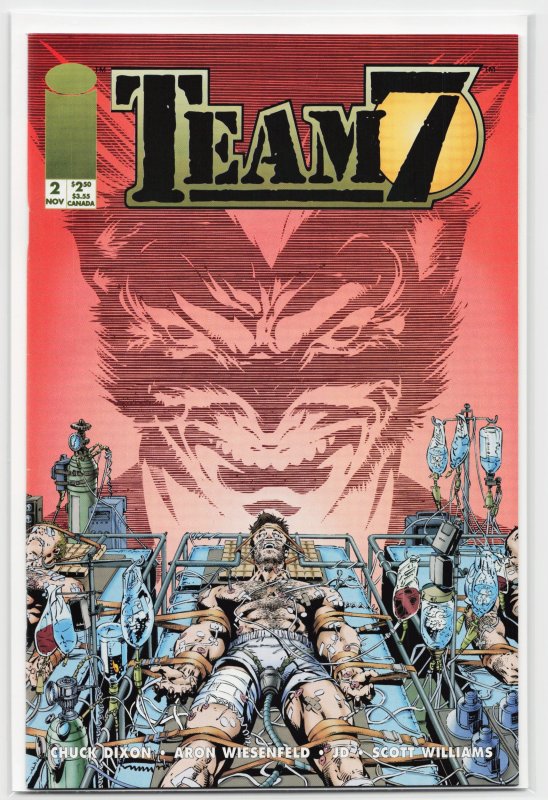 Team 7 #2 (1994), raw, ungraded comic book — front cover