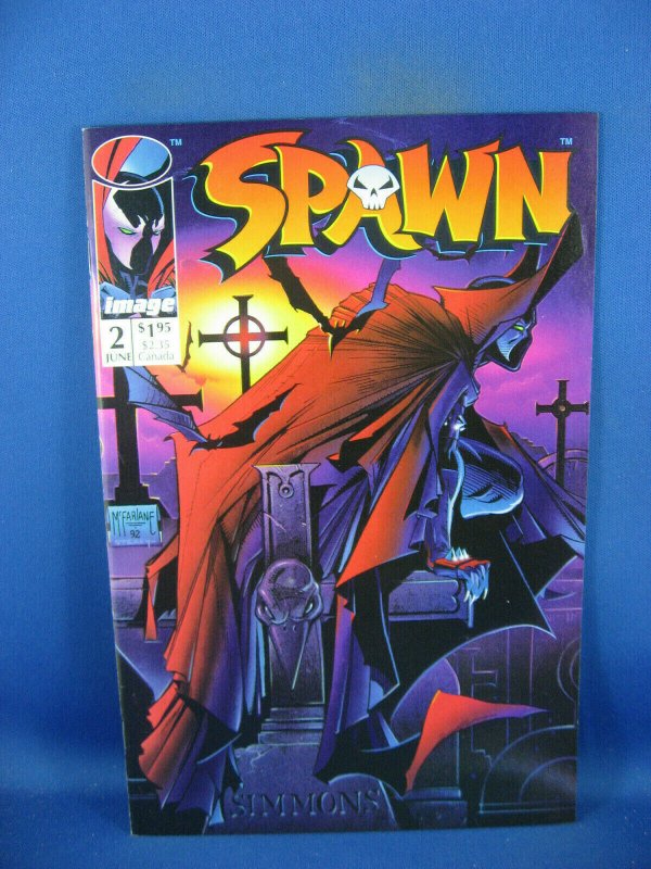 Spawn #2 (Image Comics, 1992), raw comic book in NM condition — front cover