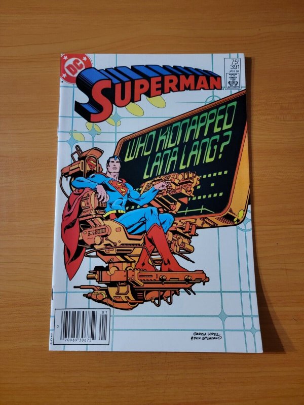 Superman #391 (DC Comics, 1984), raw comic book in NM condition — front cover