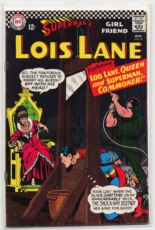 Superman's Girl Friend, Lois Lane #67 (DC Comics, 1966), raw, ungraded comic book — front cover