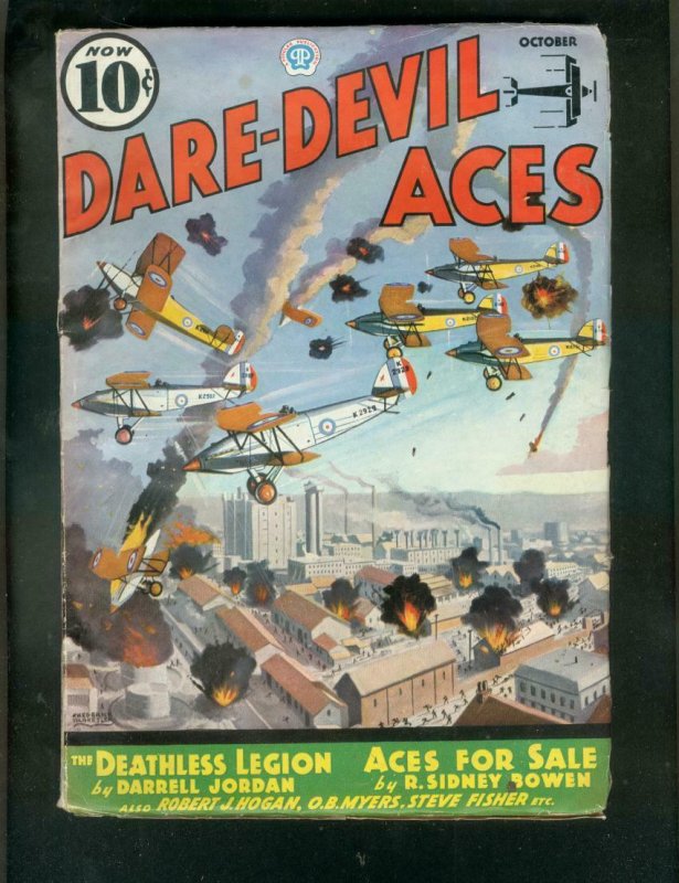 Dare-Devil Aces Pulp-Oct 1936-Deathless Legion-Smoke Wa VG (1936), raw comic book in VG condition — front cover