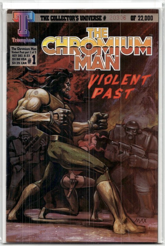 The Chromium Man: Violent Past #1 (1994), raw, ungraded comic book — front cover