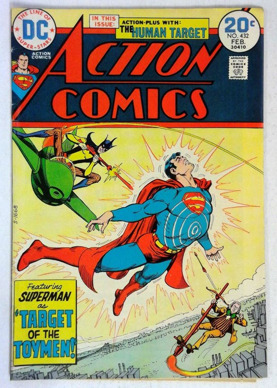 Action #432 (DC Comics, 1974), raw comic book in VG condition — front cover