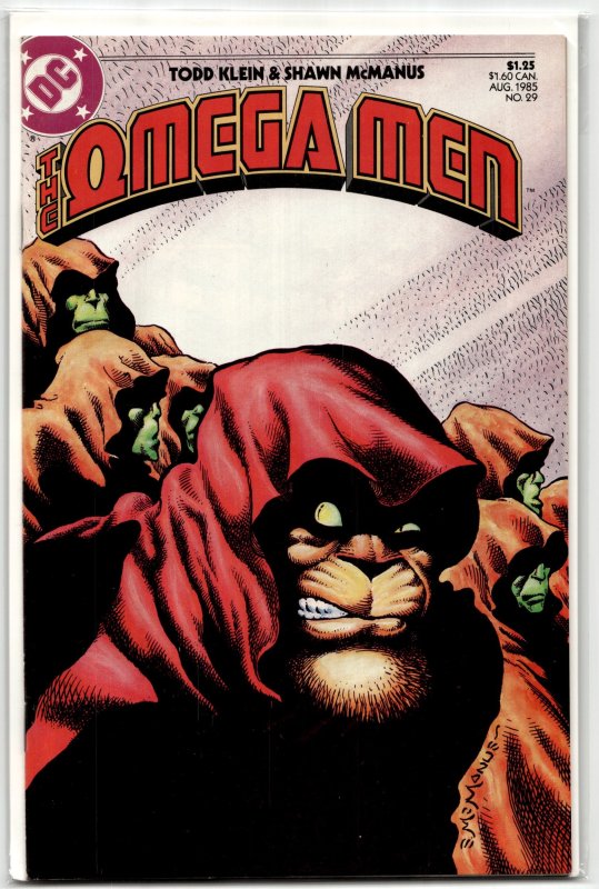 The Omega Men #29 (DC Comics, 1985), raw, ungraded comic book — front cover