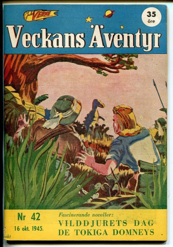 Jules Verne Veckans Aventyr Vol.6 #42 (1945), raw comic book in VF condition — front cover