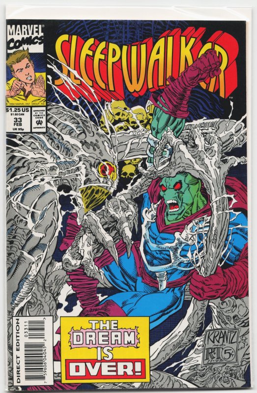 Sleepwalker #33 (Marvel Comics, 1994), raw, ungraded comic book — front cover