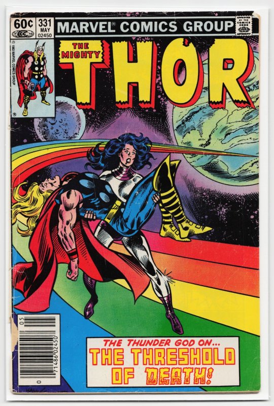 Thor #331 (Marvel Comics, 1983), raw, ungraded comic book — front cover