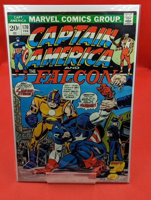 Captain America #170 (Marvel Comics, 1974), raw, ungraded comic book — front cover