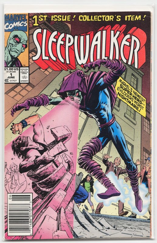 Sleepwalker #1 (Marvel Comics, 1991), raw, ungraded comic book — front cover