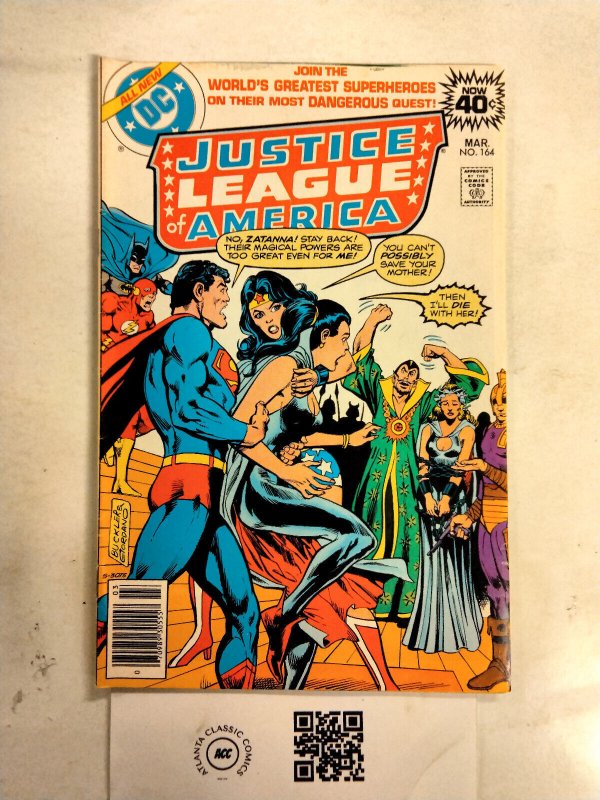 Justice League of America #164 (DC Comics, 1979), raw comic book in VF condition — front cover