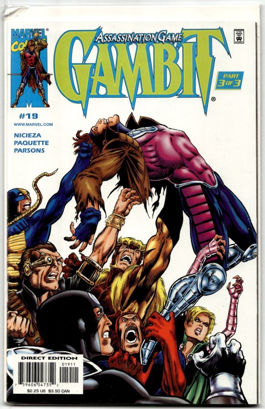 Gambit #19 (Marvel Comics, 2000), raw, ungraded comic book — front cover