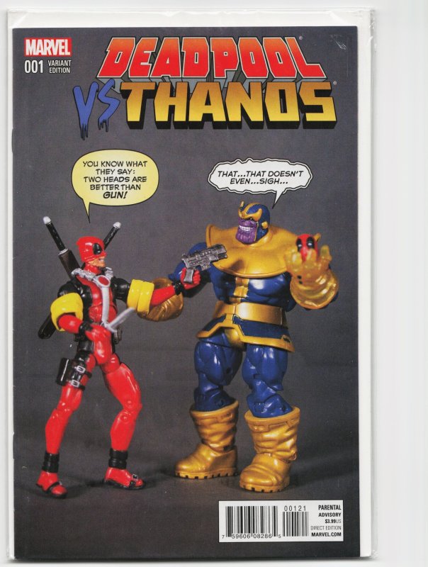 Deadpool vs. Thanos #1 (2015), raw, ungraded comic book — front cover