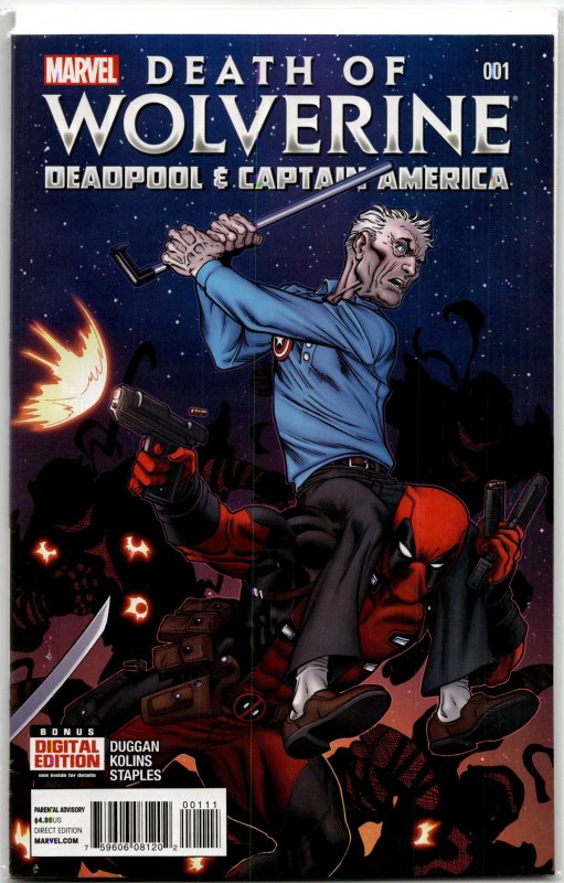 Death of Wolverine: Deadpool & Captain America (2014) Captain America (Marvel Comics, 2014), raw, ungraded comic book — front cover