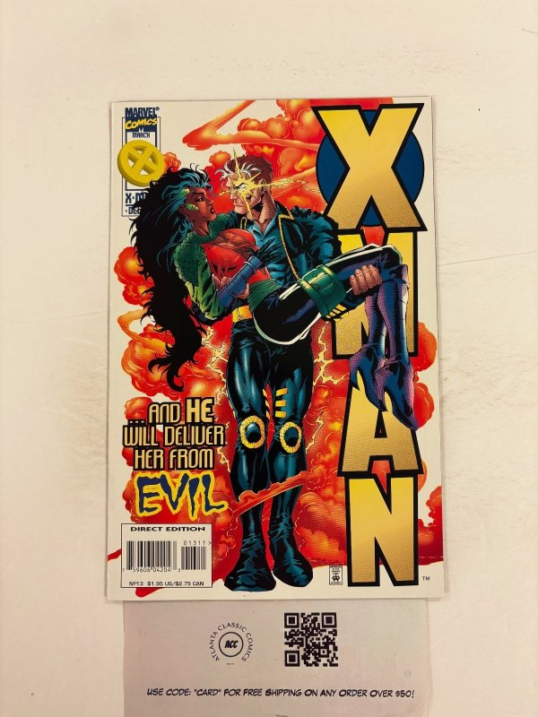 X-Man #13 (Marvel Comics, 1996), raw comic book in NM condition — front cover