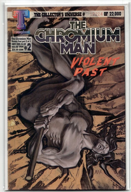 The Chromium Man: Violent Past #2 (1994), raw, ungraded comic book — front cover