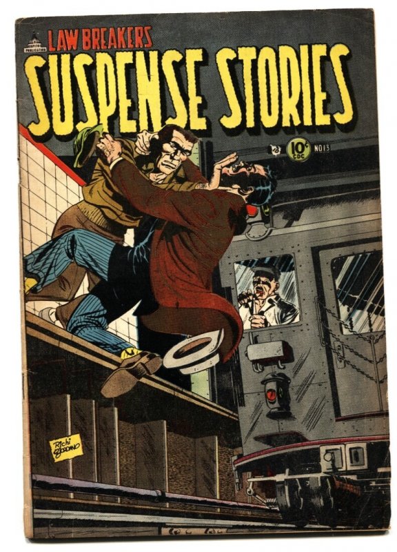 Lawbreakers Suspense Stories #13 (Charlton Comics, 1953), raw comic book in VG+ condition — front cover