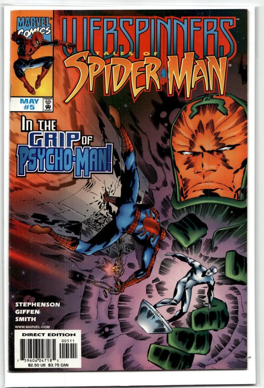 Webspinners: Tales of Spider-Man #5 (1999), raw, ungraded comic book — front cover