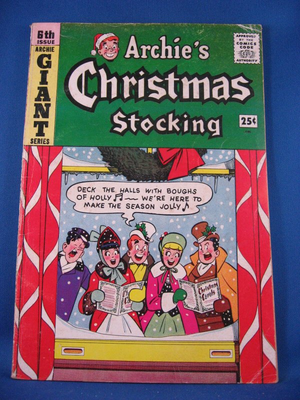 Archie Christmas Stocking #6 (1959), raw comic book in VG condition — front cover