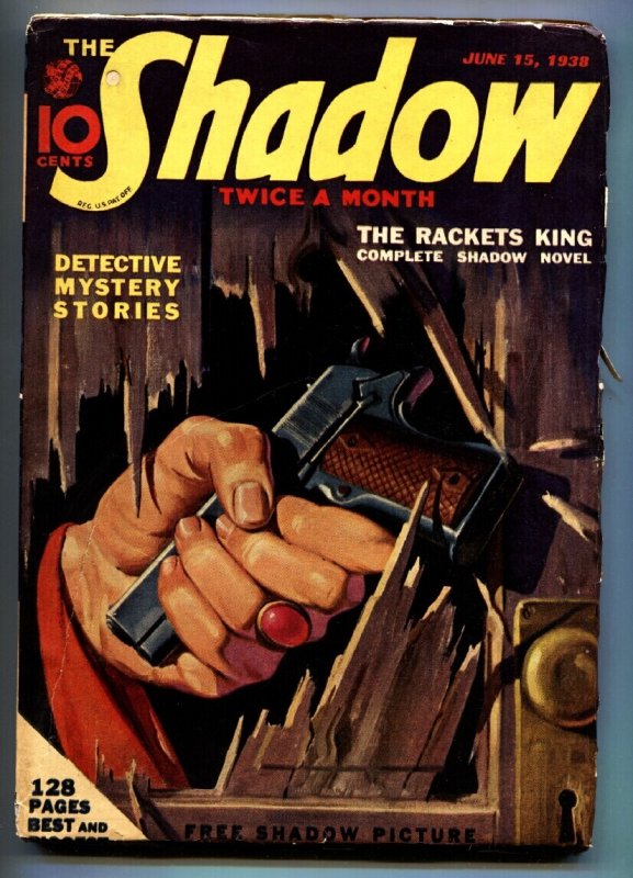 Pulp: Shadow 1938June 15 -Sheridan Doome- Street AND Smith-Rare Pulp VG, raw, ungraded comic book — front cover