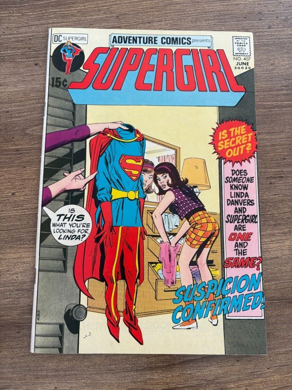 Adventue Comics #407 (DC Comics), raw comic book in VF/NM condition — front cover