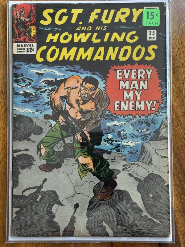 Sgt. Fury and His Howling Commandos #25 (Marvel Comics, 1965), raw comic book in VG/FN 5.0 condition — front cover
