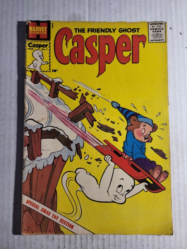 The Friendly Ghost Casper #7 (1959), raw, ungraded comic book — front cover