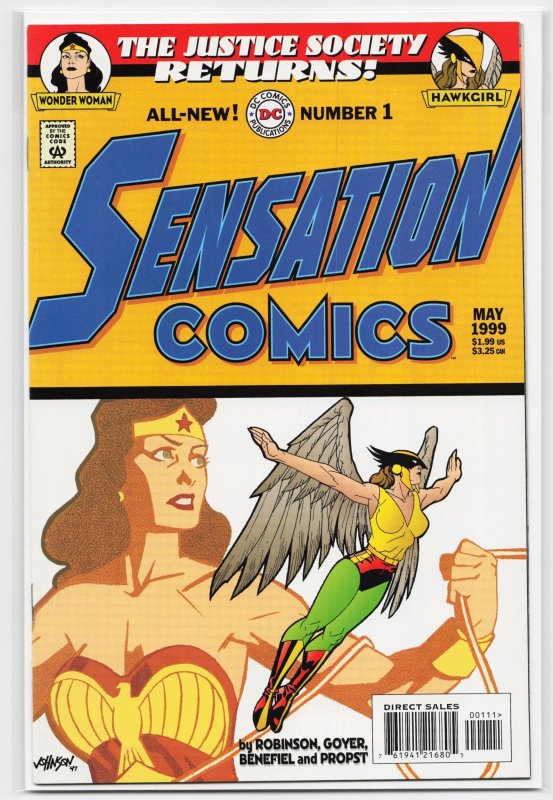 Sensation Comics (1999) Hawkgirl (1999), raw, ungraded comic book — front cover