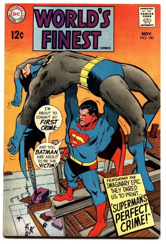 Worlds Finest #180 (DC Comics, 1968), raw, ungraded comic book — front cover