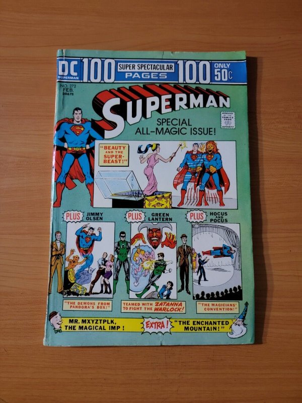 Superman #272 (DC Comics, 1974), raw comic book in VF condition — front cover