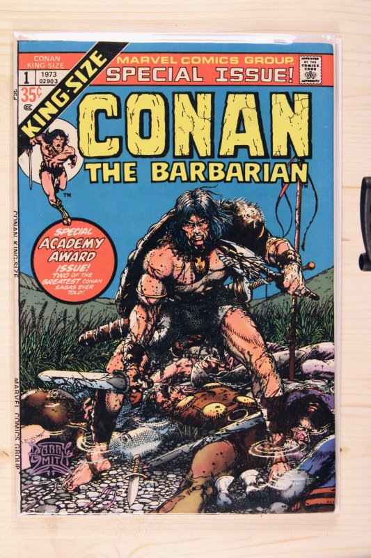 Conan the Barbarian #1 (Marvel Comics, 1970), raw comic book in VF+ 8.5 condition — front cover