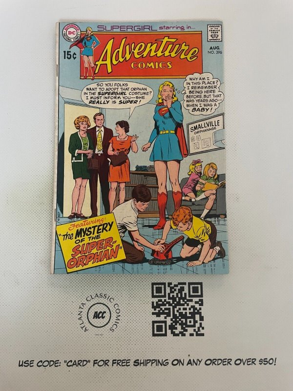 Adventure Comics #396 (DC Comics, 1970), raw comic book in VF condition — front cover