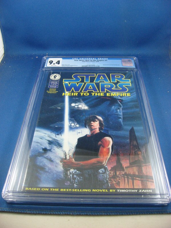 Star Wars Heir to the Empire #1 (Dark Horse Comics, 1995), CGC 9.4 graded comic book, Universal Blue label — front cover in its holder