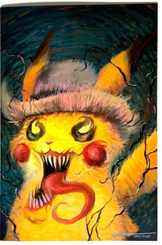 Fame Satoshi Tajiri Pika Van Gogh Terrificon Gorkem Demir Raw/“foil’’ Cover Set, raw, ungraded comic book — front cover