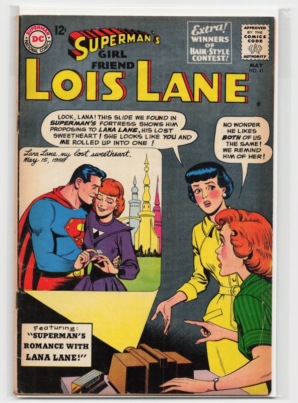 Superman's Girl Friend, Lois Lane #41 (DC Comics, 1963), raw, ungraded comic book — front cover