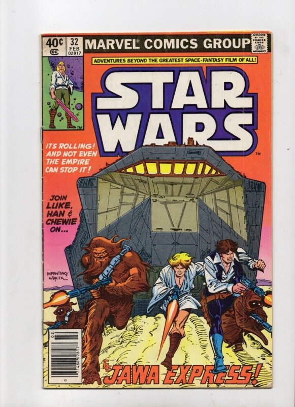Star Wars #32 (Marvel Comics, 1980), raw comic book in VG/FN 5.0 condition — front cover