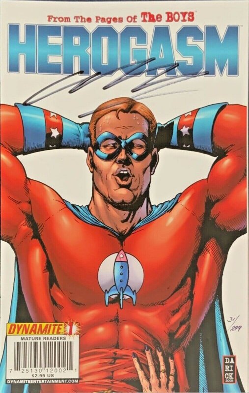 The Boys:herogasm #1 & #2 Signed by Garth Ennis with Coa Dynamite NM. (Dynamite Entertainment), raw comic book in NM condition — front cover