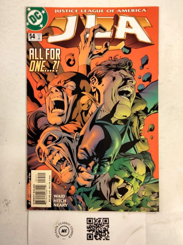 JLA #54 (DC Comics), raw comic book in NM condition — front cover