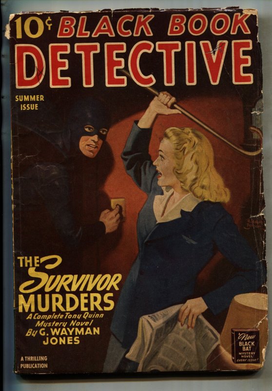 Black Book Detective 1946 Summer-Pulp Magazine-BLACK BAT on Cover (1946), raw, ungraded comic book — front cover