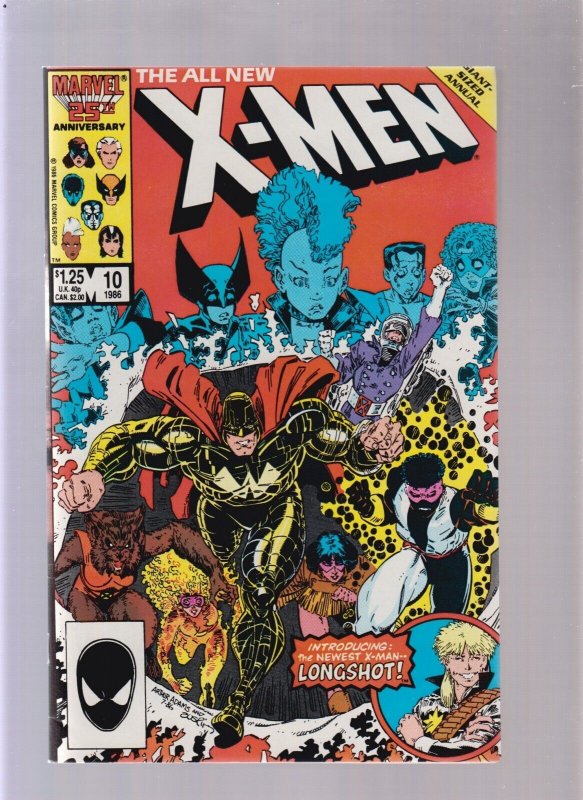 X-Men #10 (Marvel Comics, 1987), raw comic book in 8.0 condition — front cover