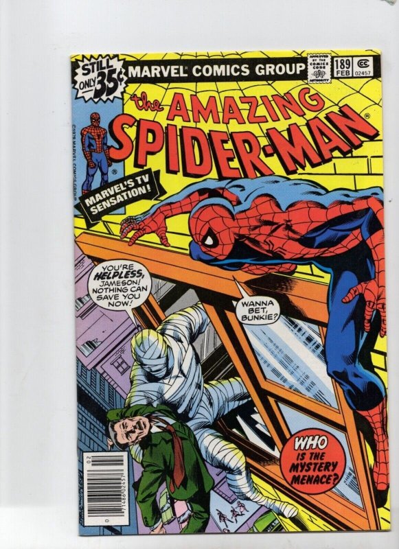Amazing Spider-Man #189 (Marvel Comics, 1979), raw comic book in VF- 7.5 condition — front cover