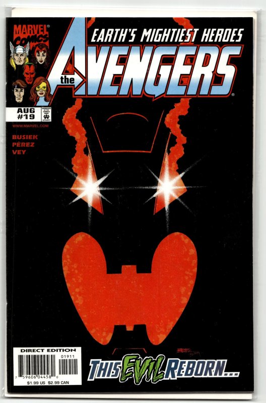Avengers #19 (Marvel Comics, 1999), raw, ungraded comic book — front cover
