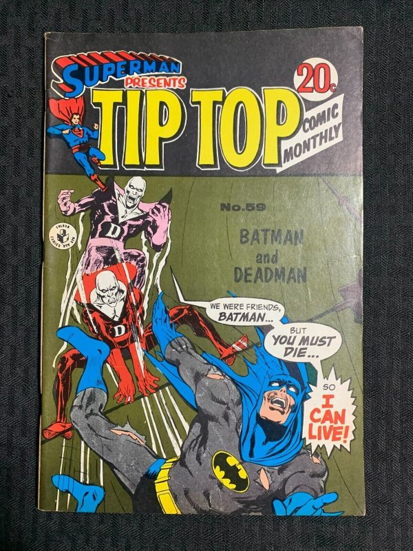 Vintage Superman Presents TIP TOP Comic #59, raw comic book in VG+ 4.5 condition — front cover