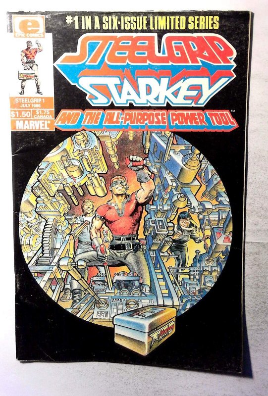Steelgrip Starkey #1 (1986), raw, ungraded comic book — front cover