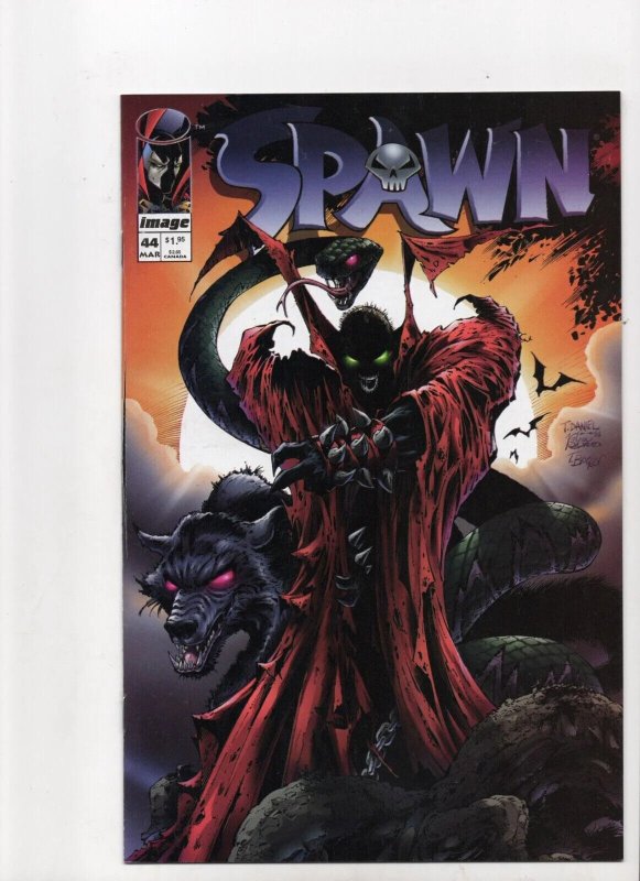 Spawn #44 (Image Comics, 1996), raw comic book in NM+ 9.6 condition — front cover