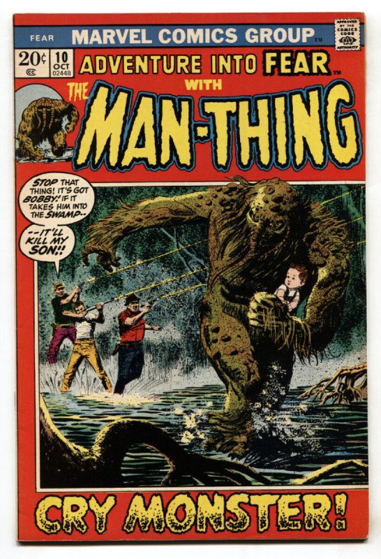 Fear #10 (Marvel Comics, 1973), raw comic book in VF+ condition — front cover